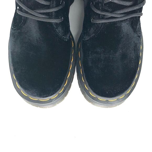 Dr Martens Jadon Ze You Velvet Platform Ankle Boots Women’s 5 Shoes - Picture 9 of 11
